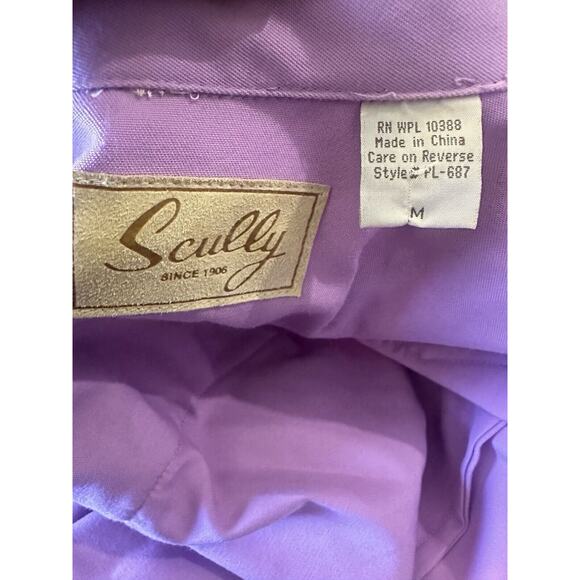 Scully Floral Embroidered Snap Front Cowgirl Shirt Western Top Women's Medium - Picture 5 of 16